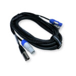 2x PD Connex CX06-5 Combi Locking Power and 3-Pin DMX Cable – 5m