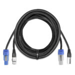 4x PD Connex CX06-10 Combi Locking Power and 3-Pin DMX Cable – 10m