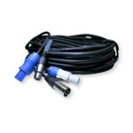 4x PD Connex CX06-10 Combi Locking Power and 3-Pin DMX Cable – 10m