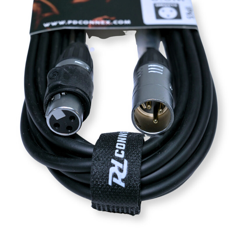 2x PD Connex CX104-6 Outdooor IP65 3-Pin DMX Lighting Cable – 6m