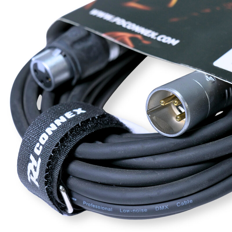2x PD Connex CX104-12 Outdooor IP65 3-Pin DMX Lighting Cable – 12m