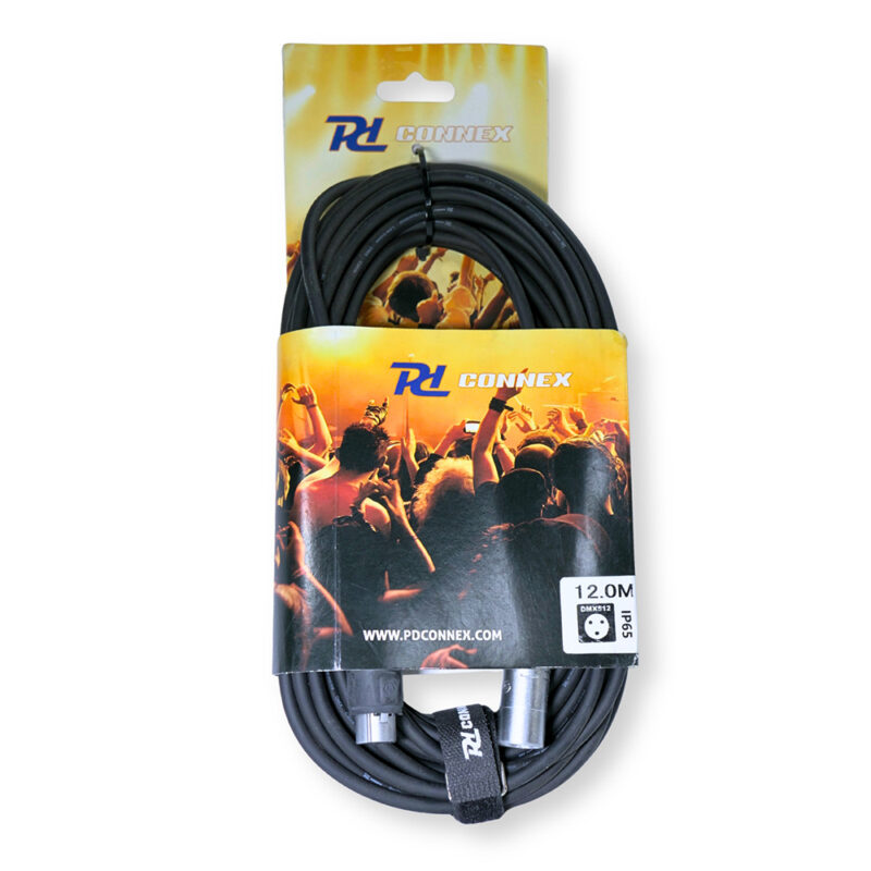 2x PD Connex CX104-12 Outdooor IP65 3-Pin DMX Lighting Cable – 12m