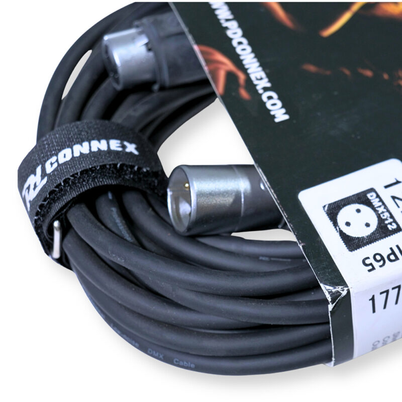 2x PD Connex CX104-12 Outdooor IP65 3-Pin DMX Lighting Cable – 12m