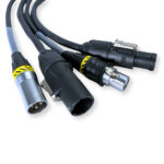 2x PD Connex CX07-2 Combi Locking Power TR and 3-Pin DMX Cable – 2m