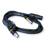 2x PD Connex CX07-2 Combi Locking Power TR and 3-Pin DMX Cable – 2m