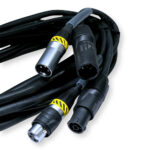 4x PD Connex CX07-5 Combi Locking Power TR and 3-Pin DMX Cable – 5m