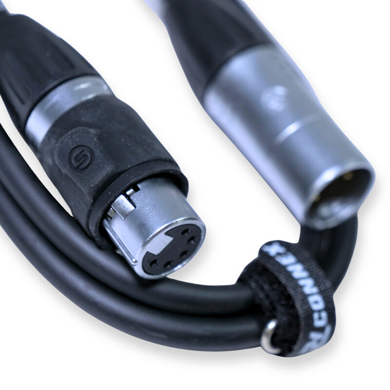 2x PD Connex CX109-1 Outdoor IP65 5-Pin DMX Lighting Cable – 1.5m