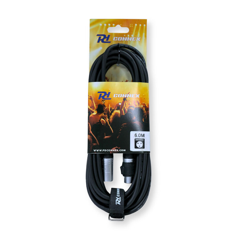 2x PD Connex CX109-6 Outdooor IP65 5-Pin DMX Lighting Cable – 6m