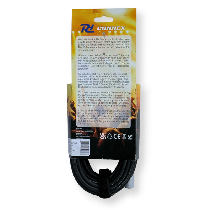 2x PD Connex CX109-12 Outdooor IP65 5-Pin DMX Lighting Cable – 12m