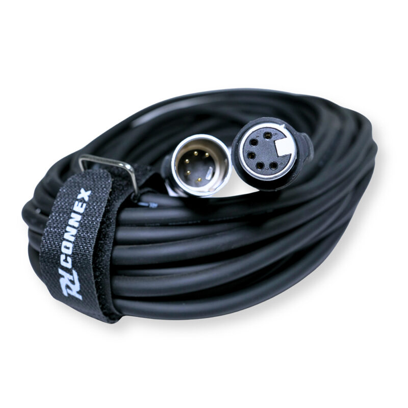 2x PD Connex CX109-12 Outdooor IP65 5-Pin DMX Lighting Cable – 12m