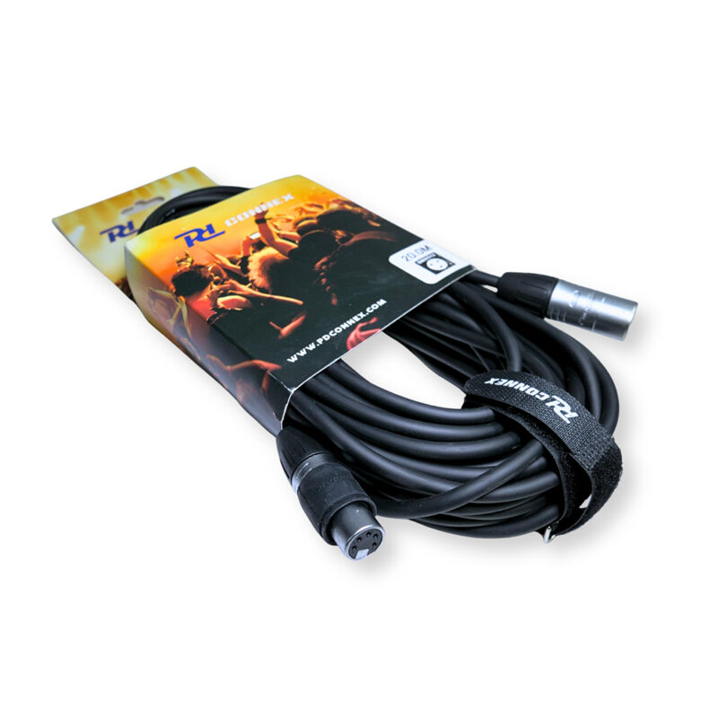 2x PD Connex CX109-20 Outdooor IP65 5-Pin DMX Lighting Cable – 20m