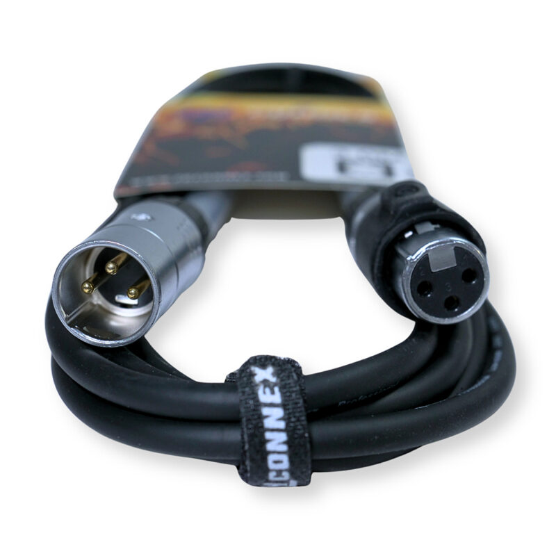 2x PD Connex CX104-3 Outdooor IP65 3-Pin DMX Lighting Cable – 3m