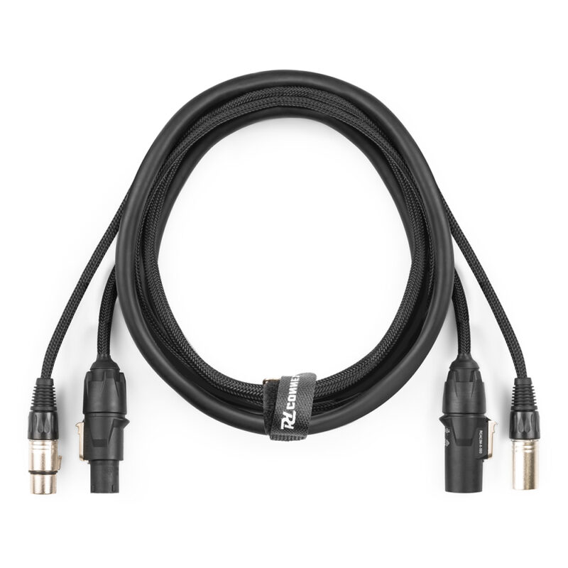 2x PD Connex CX07-0.50 Combi TR Power and 3-Pin DMX Cable – 0.5m