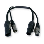 2x PD Connex CX07-0.50 Combi TR Power and 3-Pin DMX Cable – 0.5m