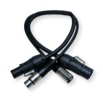 2x PD Connex CX07-0.50 Combi TR Power and 3-Pin DMX Cable – 0.5m