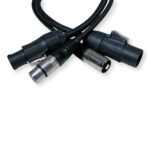 2x PD Connex CX07-0.50 Combi TR Power and 3-Pin DMX Cable – 0.5m