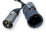 2x PD Connex CX07-0.35 Combi TR Power and 3-Pin DMX Cable – 0.35m