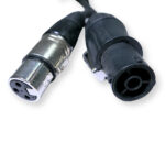 2x PD Connex CX07-0.35 Combi TR Power and 3-Pin DMX Cable – 0.35m