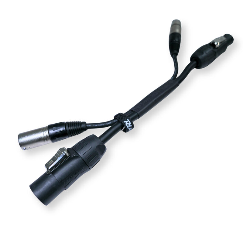 2x PD Connex CX07-0.35 Combi TR Power and 3-Pin DMX Cable – 0.35m