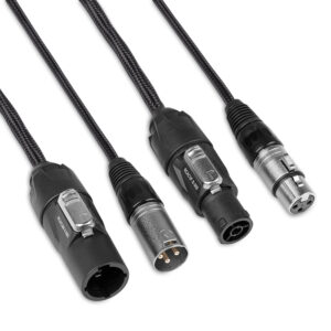 PD Connex CX07-0.35 Combi TR Power and 3-Pin DMX Cable – 0.35m