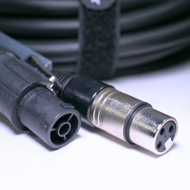 2x PD Connex CX07-10 Combi Locking Power TR and 3-Pin DMX Cable – 10m