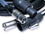 2x PD Connex CX07-10 Combi Locking Power TR and 3-Pin DMX Cable – 10m