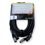 2x PD Connex CX07-10 Combi Locking Power TR and 3-Pin DMX Cable – 10m