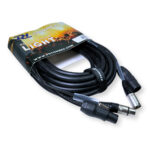 2x PD Connex CX07-10 Combi Locking Power TR and 3-Pin DMX Cable – 10m