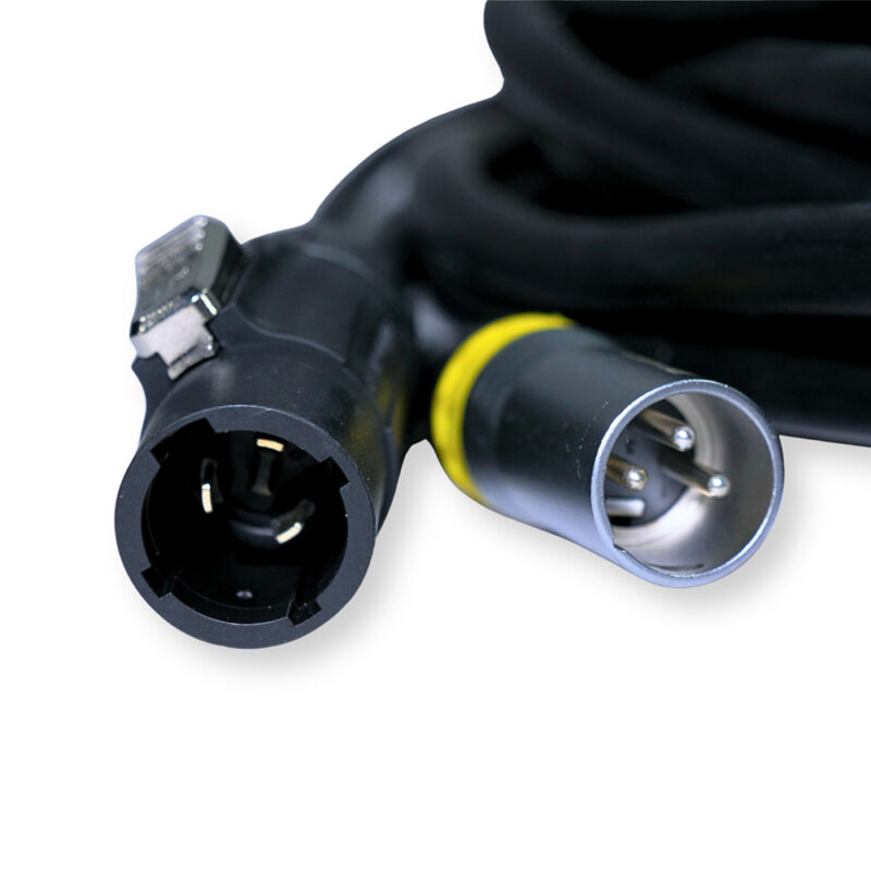 2x PD Connex CX07-15 Combi Locking Power TR and 3-Pin DMX Cable – 15m