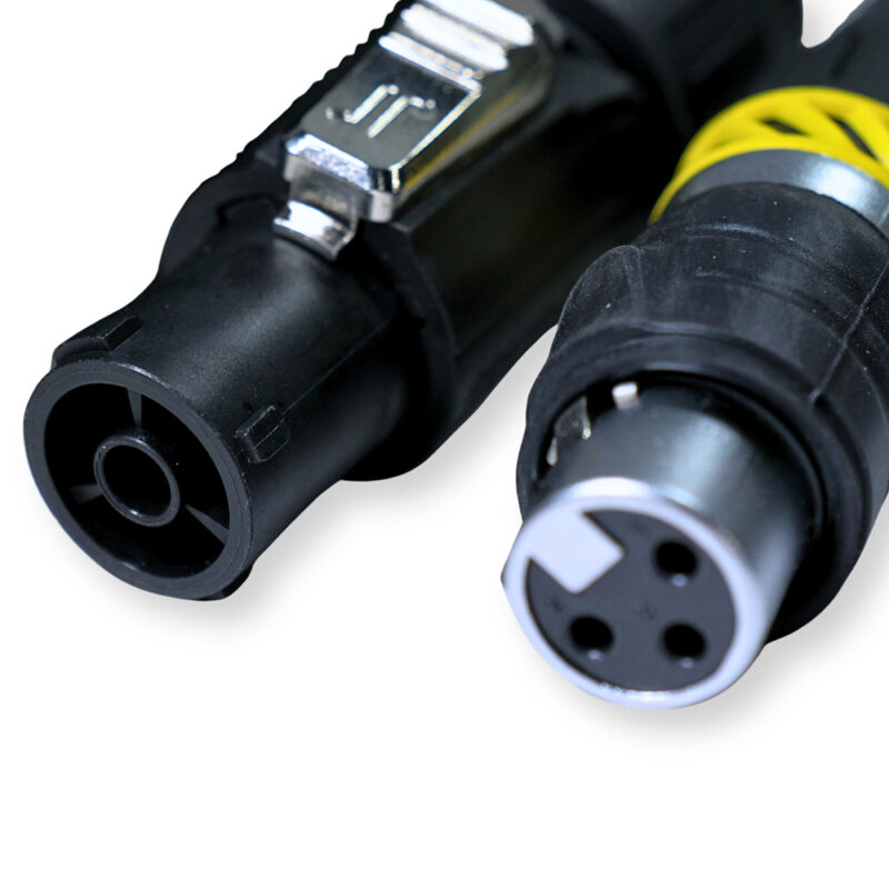2x PD Connex CX07-15 Combi Locking Power TR and 3-Pin DMX Cable – 15m