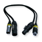 2x PD Connex CX13-0.50 Combi TR Power and 5-Pin DMX Cable – 0.5m