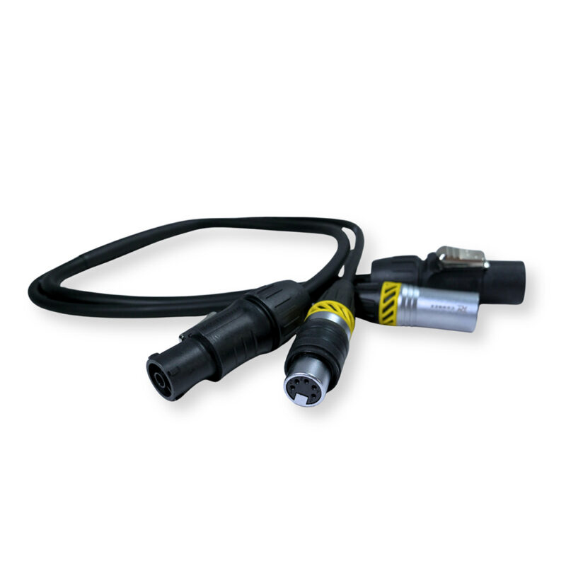 2x PD Connex CX13-0.50 Combi TR Power and 5-Pin DMX Cable – 0.5m