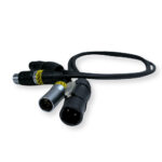 2x PD Connex CX13-0.50 Combi TR Power and 5-Pin DMX Cable – 0.5m