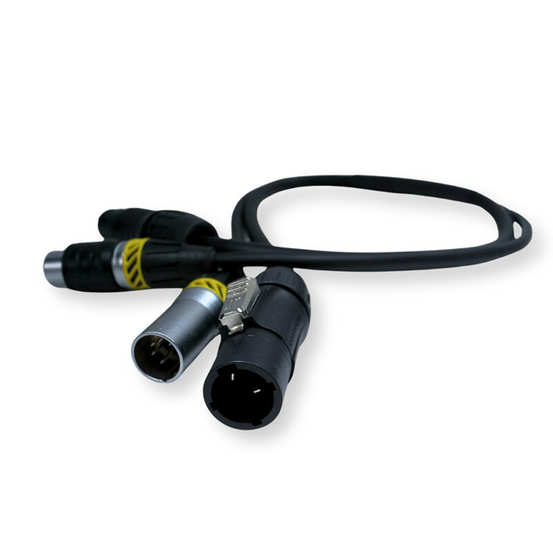 2x PD Connex CX13-0.50 Combi TR Power and 5-Pin DMX Cable – 0.5m