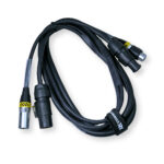 2x PD Connex CX13-2 Combi Locking Power TR and 5-Pin DMX Cable – 2m