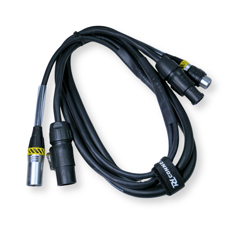 2x PD Connex CX13-2 Combi Locking Power TR and 5-Pin DMX Cable – 2m