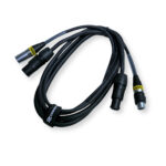 2x PD Connex CX13-2 Combi Locking Power TR and 5-Pin DMX Cable – 2m