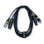 2x PD Connex CX13-2 Combi Locking Power TR and 5-Pin DMX Cable – 2m