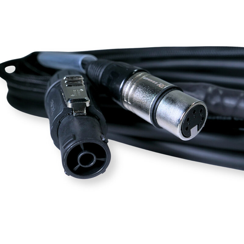 2x PD Connex CX13-5 Combi Locking Power TR and 5-Pin DMX Cable – 5m