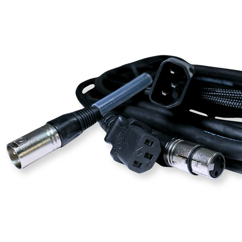 PD Connex CX09-5 Combi IEC Male/Female Power & 3-Pin DMX Cable – 5m