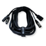 PD Connex CX09-5 Combi IEC Male/Female Power & 3-Pin DMX Cable – 5m