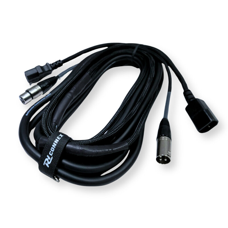 PD Connex CX09-5 Combi IEC Male/Female Power & 3-Pin DMX Cable – 5m