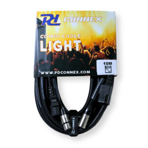 PD Connex CX09-10 Combi IEC Male/Female Power & 3-Pin DMX Cable – 10m