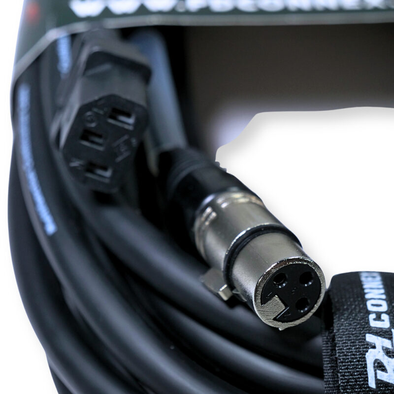 PD Connex CX09-10 Combi IEC Male/Female Power & 3-Pin DMX Cable – 10m