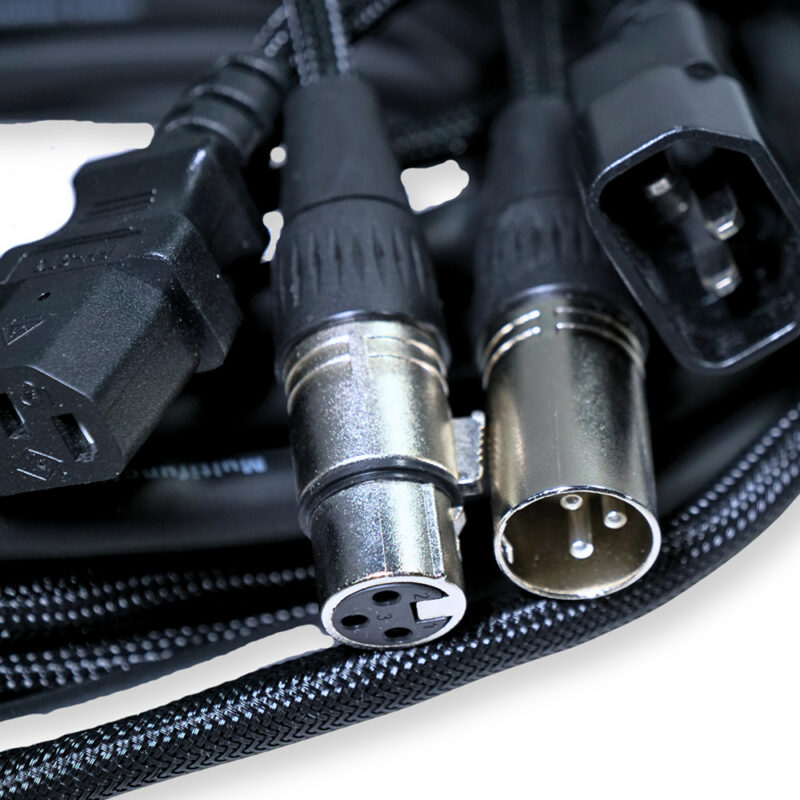 PD Connex CX09-15 Combi IEC Male/Female Power & 3-Pin DMX Cable – 15m
