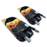 2x PD Connex CX100-20 3-Pin XLR DMX Lighting Cable – Male/Female 20m
