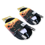 2x PD Connex CX100-12 3-Pin XLR DMX Lighting Cable – Male/Female 12m