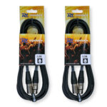 2x PD Connex CX102-3 5-Pin XLR DMX Lighting Cable – Male/Female 3m