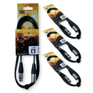 4x PD Connex CX100-1 3-Pin XLR DMX Lighting Cable – Male/Female 1.5m 4x PD Connex CX100-1 3-Pin XLR DMX Lighting Cable – Male/Female 1.5m