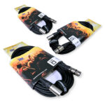 3x PD Connex CX100-12 3-Pin XLR DMX Lighting Cable – Male/Female 12m